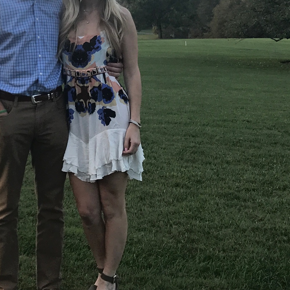 Free people blue and white floral dress